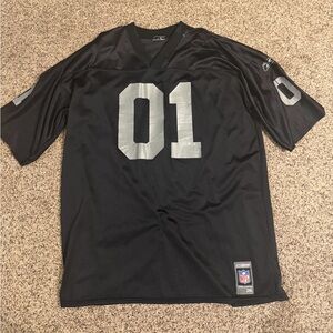 Reebok Black Men's Football Jersey with Silver 01